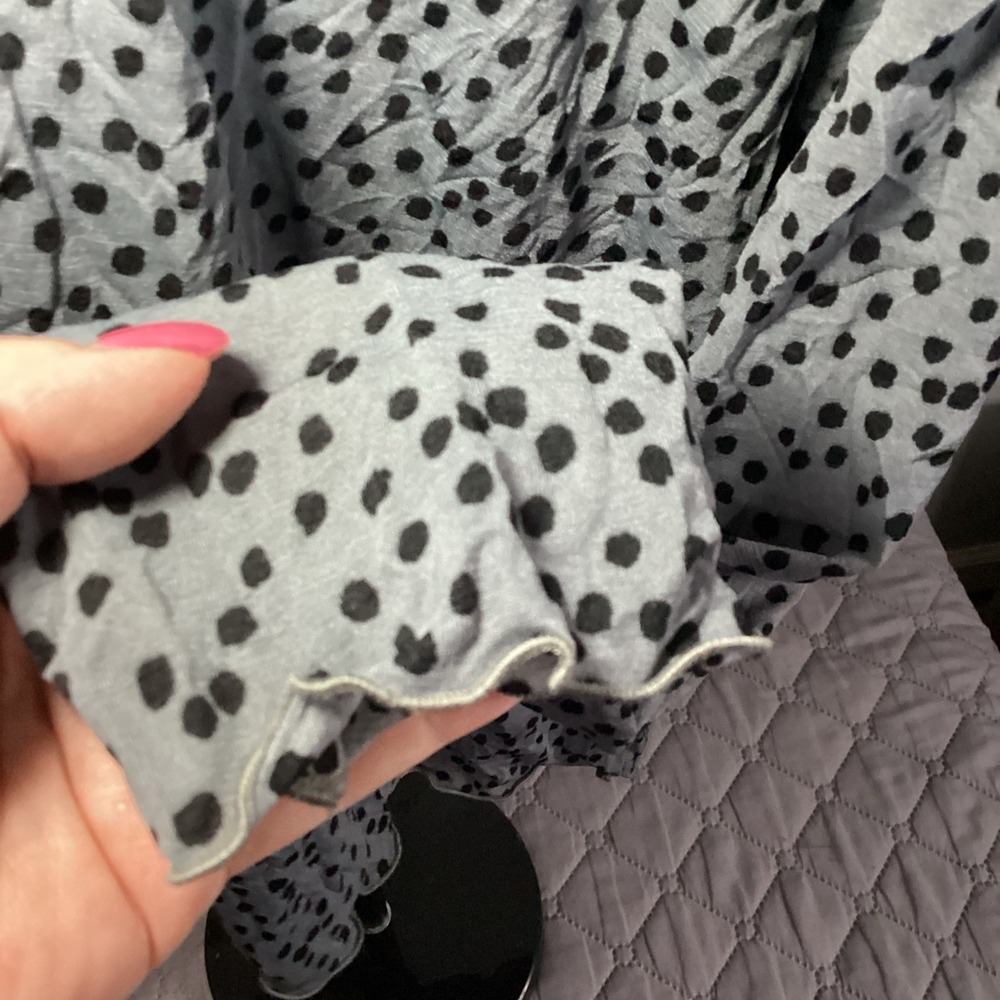 Chalet et Cici Top Med Dalmation Print Grey And Black - Picture 10 of 11